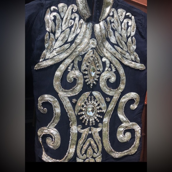 Dark blue and silver small dress - Picture 3 of 9